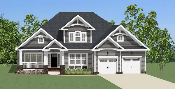 image of 2 story cottage house plan 9757